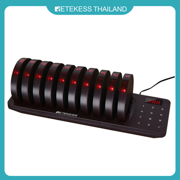 เครื่องเรียกคิวแบบไร้สาย รุ่น TD162 (เพจเจอร์x10) เพจเจอร์เรียกคิวไร้สาย ระบบเรียกคิวไร้สาย สําหรับร้านอาหาร ร้านกาแฟ คลินิก