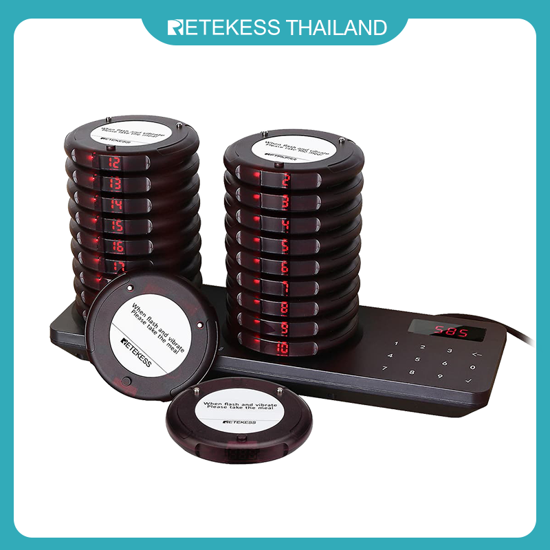 เครื่องเรียกคิว ไร้สาย รุ่น TD163 (เพจเจอร์x20) เพจเจอร์เรียกคิวไร้สาย สําหรับร้านอาหาร โรงแรม