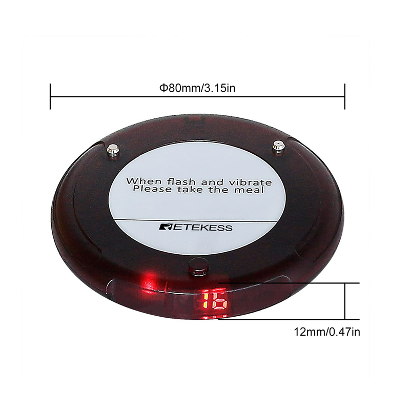 เครื่องเรียกคิว ไร้สาย รุ่น TD163 (เพจเจอร์x20) เพจเจอร์เรียกคิวไร้สาย สําหรับร้านอาหาร โรงแรม