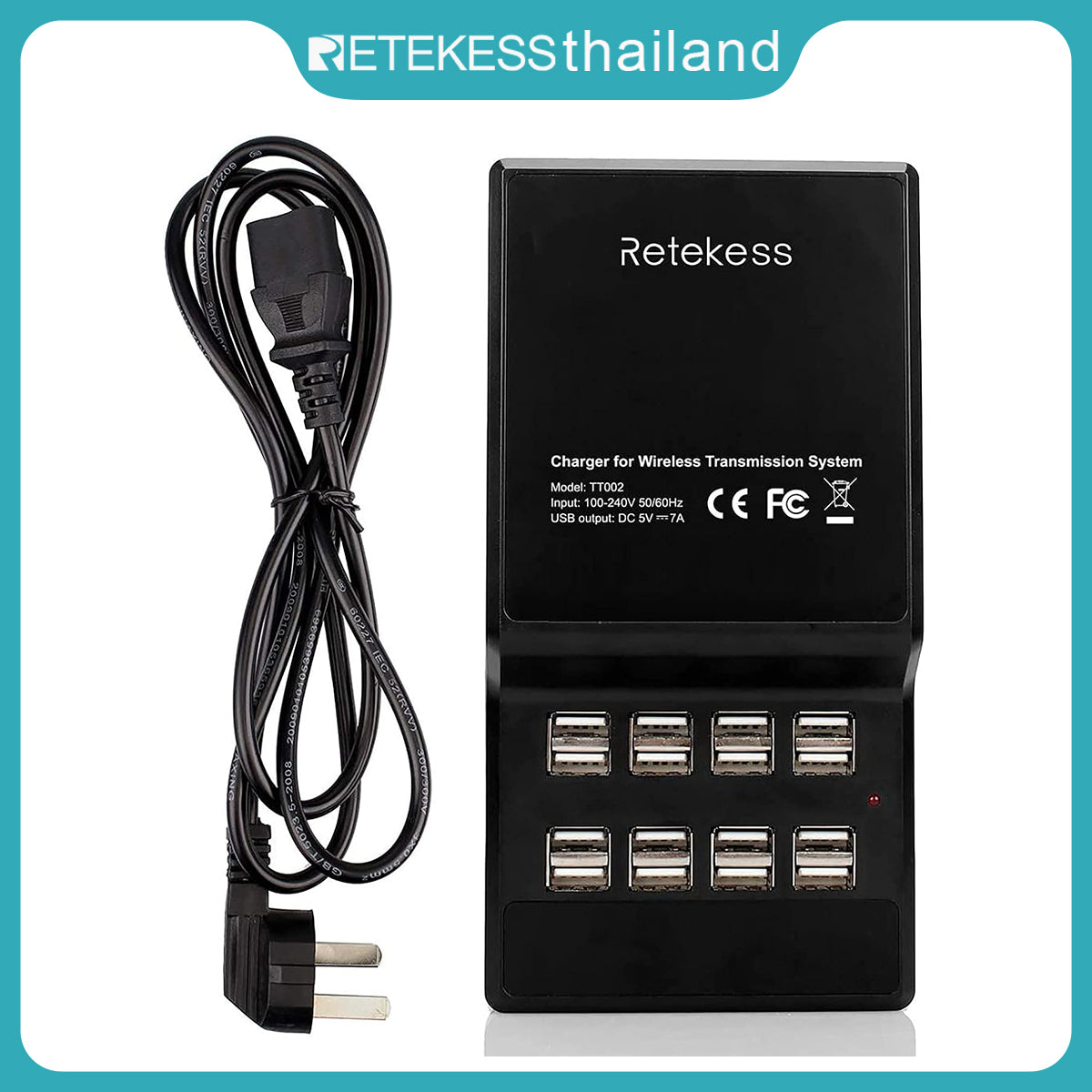 RETEKESS TT002 16 พอร์ต USB Charger สำหรับ T130 t130s TT101 TT105 TT106 TT108 TT109 TT122 TT110